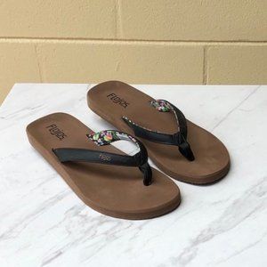 Flojos Women's Black Flip Flops